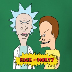Beavis And Butthead Rick And Morty Mashup Tv Cartoon Show Parody T Shirt 33737241