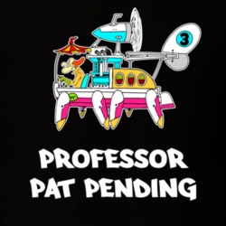 Wacky Races Professor Pat Pending Cool Retro Tv Show Cartoon Logo Fan White Font T Shirt 33867200