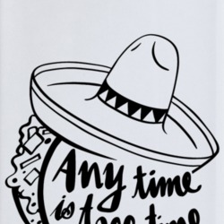 Any Time Is Taco Time Funny Sombrero Mexican Food Lover Phone Case 33874542