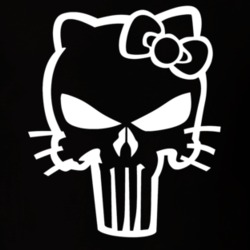 Hello Kitty Punisher Logo Mashup Parody T Shirt 36087791