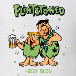 Flinstoned Funny Flinstones Stoned Best Buds Kush Weed Stoner T Shirt 36271958