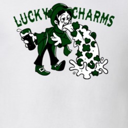 Lucky Charms Cereal Parody Funny Puking Leprechaun St Patricks Day Cool Party T Shirt 37455037