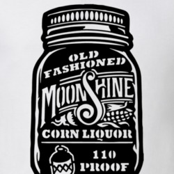 Old Fashioned Moonshine Corn Liquor 110 Proof Mason Jar Cool Alcohol T Shirt 37461901