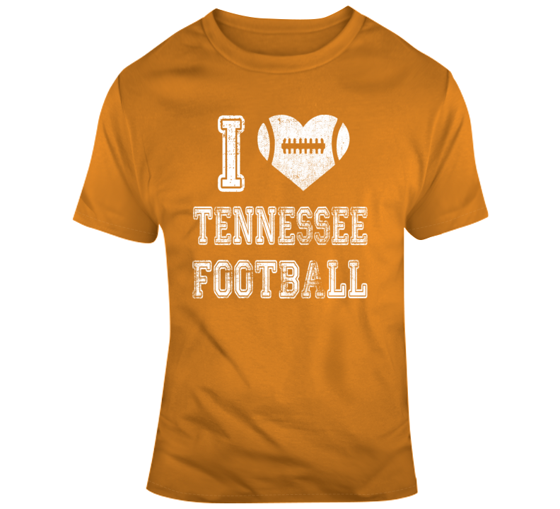 I Heart Tennessee Football T Shirt