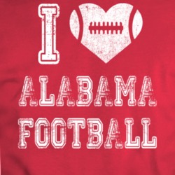 I Heart Alabama Football T Shirt 36262651