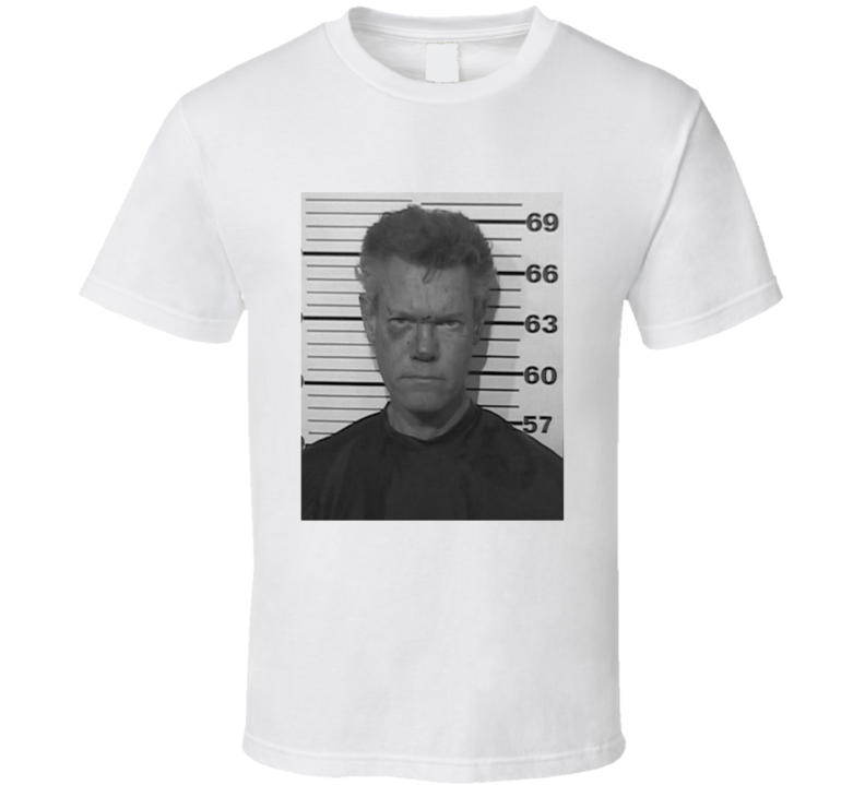 Randy Travis DUI Mugshot Vintage Look T Shirt Randy Travis DUI Mugshot Vintage Look T Shirt