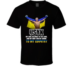 Oleksandr Usyk Ukraine Boxer My Soul Belongs To Lord My Heart And Body To Country Ukrainian Soldier T Shirt 39216451