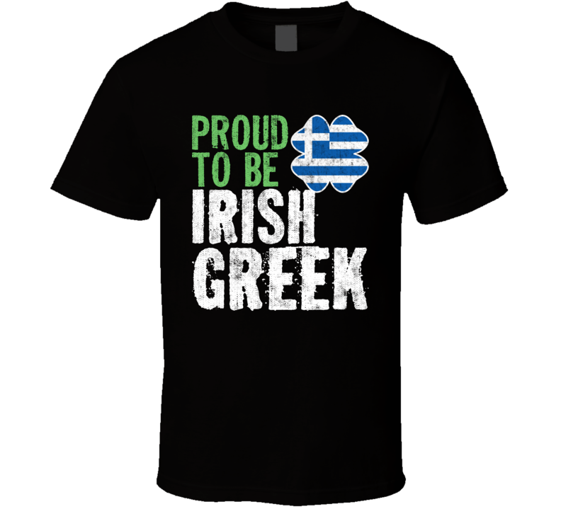 Proud To Be Irish Greek Worn Look T Shirt