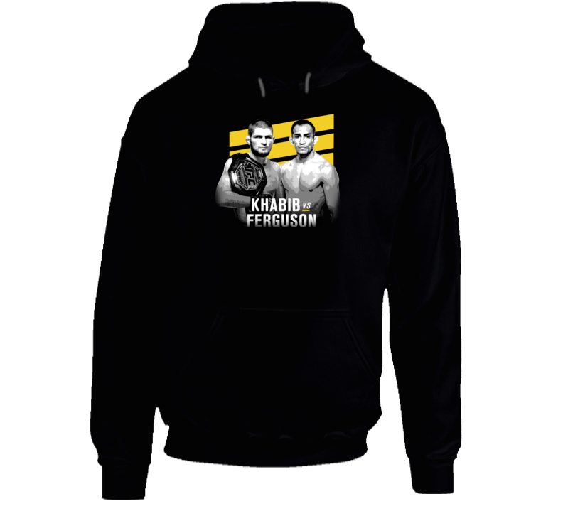 Khabib Vs Ferguson Mma Fight Card Poster Fan Hoodie