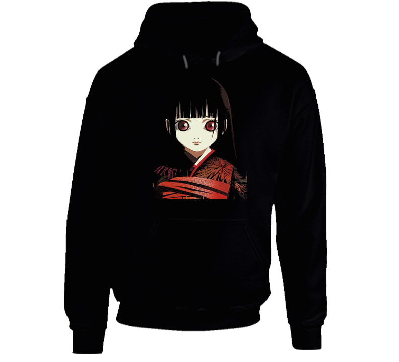 Hell Girl Manga Comic Black Black Hooded Sweatshirt Hoodie
