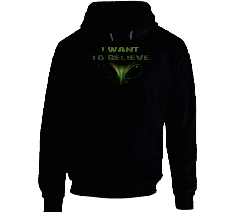 X Files Tv Show I Want To Believe Black Hooded Sweatshirt Hoodie