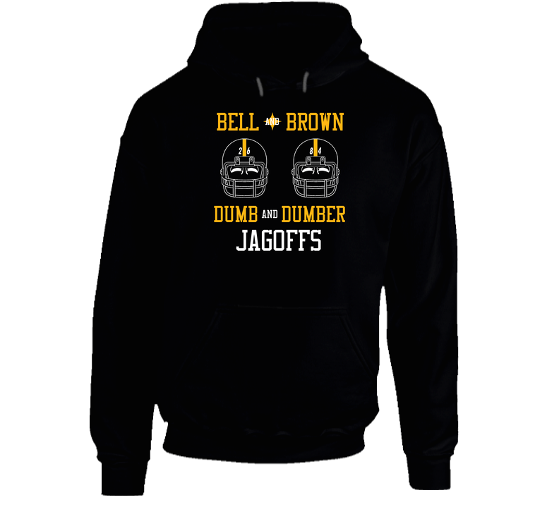Le'veon Bell Antonio Brown Dumb And Dumber Jagoffs Pittsburgh Football Fan Black Hooded Sweatshirt Hoodie Le'veon Bell Antonio Brown Dumb And Dumber Jagoffs Pittsburgh Football Fan Black Hooded Sweatshirt Hoodie