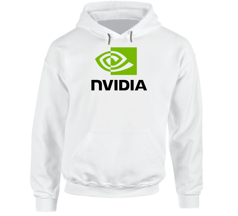Nvidia Corporation Nasdaq Company Logo Employee Fan Hooded Sweatshirt Hoodie Nvidia Corporation Nasdaq Company Logo Employee Fan Hooded Sweatshirt Hoodie