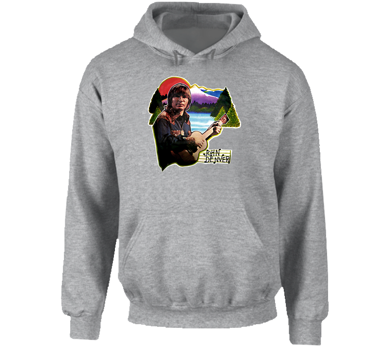 John Denver Retro Country Music Folk Hero Hooded Sweatshirt Hoodie