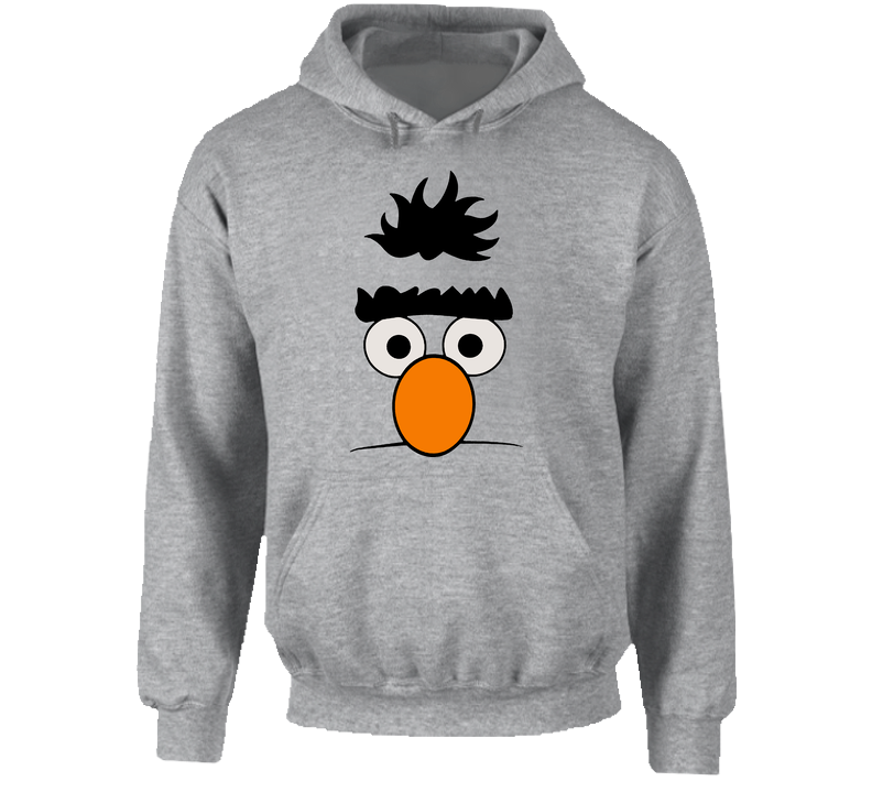 Bert Sesame Street Face Funny Joke Hooded Sweatshirt Hoodie Bert Sesame Street Face Funny Joke Hooded Sweatshirt Hoodie