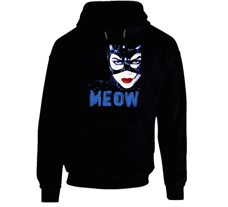 Catwoman Pfeiffer Meow Batman Returns Hooded Sweatshirt Hoodie Catwoman Pfeiffer Meow Batman Returns Hooded Sweatshirt Hoodie