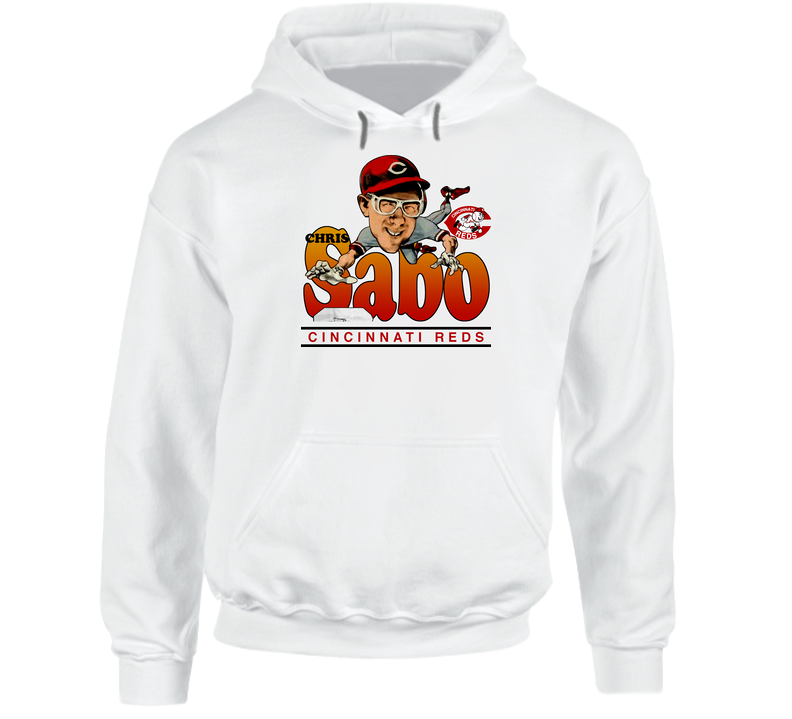 Chris Sabo Retro Baseball Caricature Hooded Sweatshirt Hoodie Chris Sabo Retro Baseball Caricature Hooded Sweatshirt Hoodie