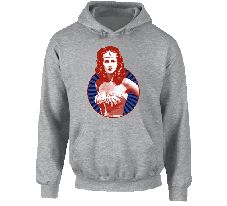 Lynda Carter Wonder Woman Pop Art Hooded Sweatshirt Hoodie