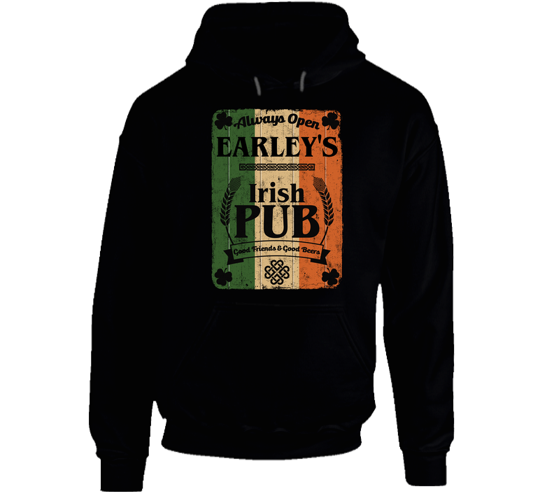 Earley Irish Pub Sign Custom St Patricks Day Last Name Ireland Pride Hooded Sweatshirt Hoodie Earley Irish Pub Sign Custom St Patricks Day Last Name Ireland Pride Hooded Sweatshirt Hoodie