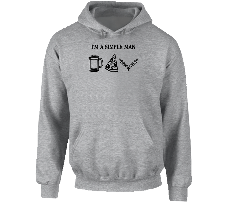 Corvette Simple Man Beer Pizza Car Logo Driving Fan Hooded Sweatshirt Hoodie Corvette Simple Man Beer Pizza Car Logo Driving Fan Hooded Sweatshirt Hoodie