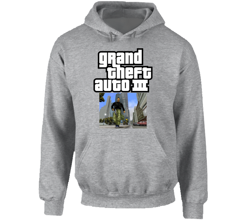 Grand Theft Auto Iii 3 2001 Best Video Games Of All Time Hooded Sweatshirt Hoodie Grand Theft Auto Iii 3 2001 Best Video Games Of All Time Hooded Sweatshirt Hoodie