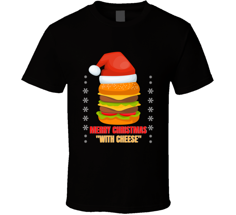 Merry Christmas With Cheese Pulp Travolta Jackson Royale Scene Capital Commercial Holiday Reference Classic Movie Reunite Fan Gift T Shirt