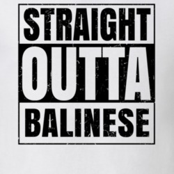 Straight Outta Balinese Nouns Words Compton Parody T Shirt 19360082