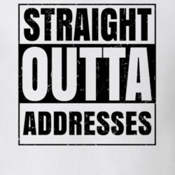 Straight Outta Addresses Nouns Words Compton Parody T Shirt 19360266