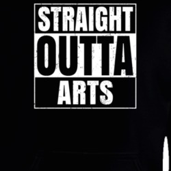 Straight Outta Arts Nouns Compton Parody Hooded Pullover 25313384
