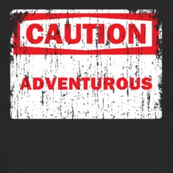 Adventurous Caution Adjective Distressed T Shirt 3826129