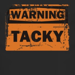 Tacky Warning Adjective Distressed T Shirt 3866042