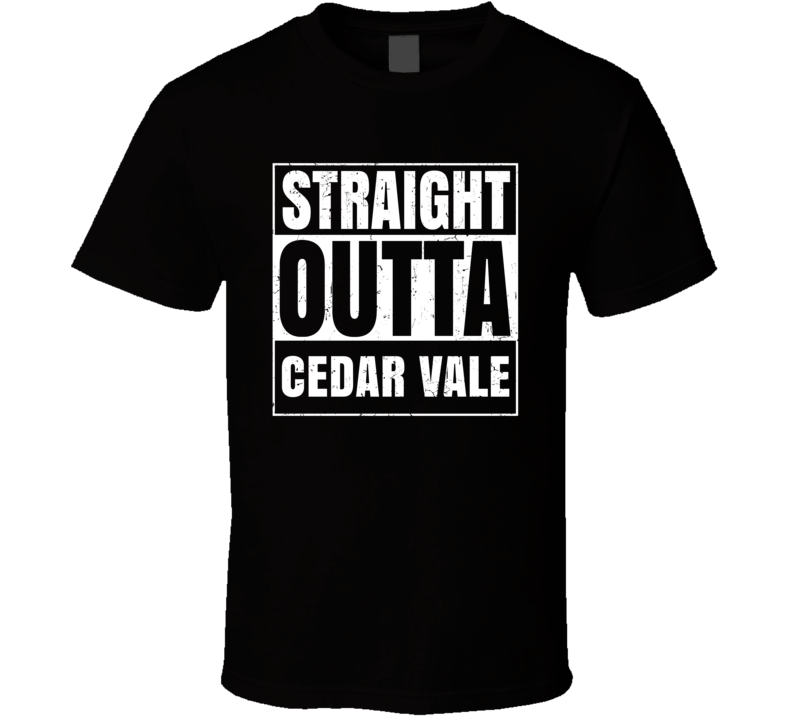 Straight Outta Cedar Vale Kansas City Compton Parody T Shirt