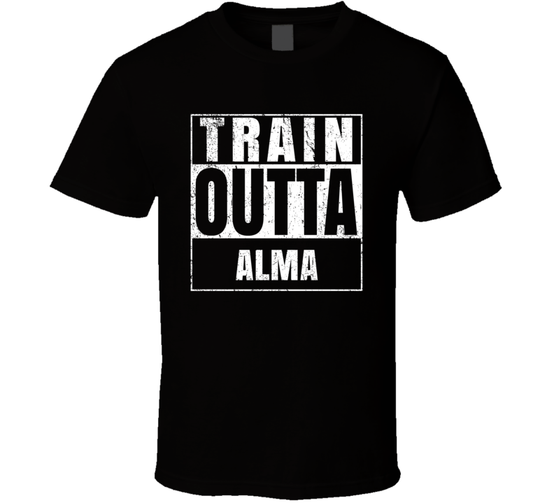 Train Outta Alma Kansas City Straight Outta Parody Crossfit Boxing MMA T Shirt