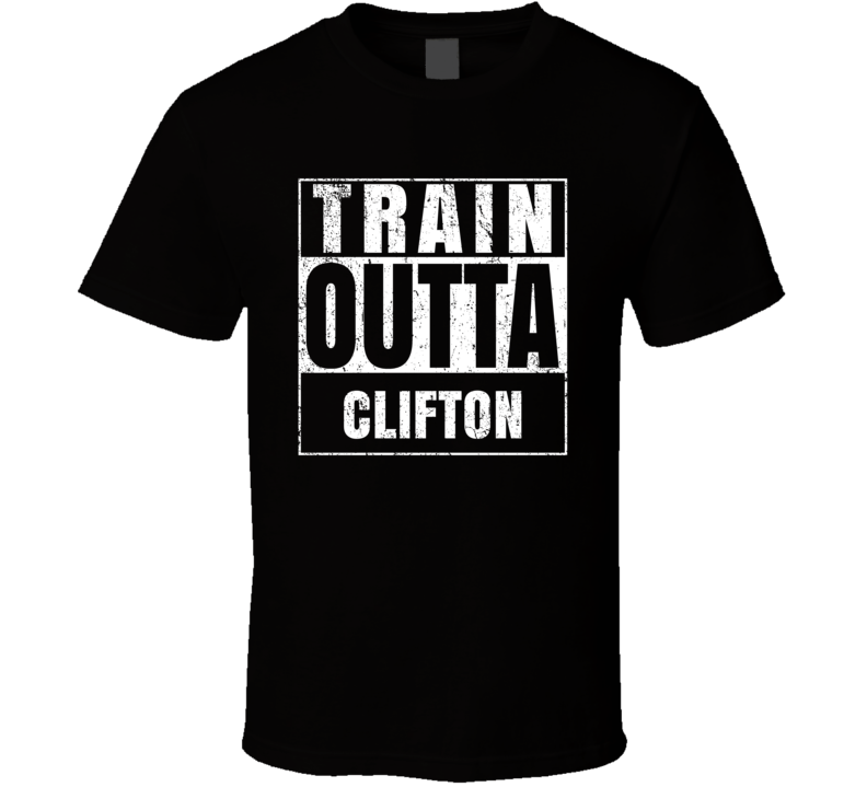 Train Outta Clifton Kansas City Straight Outta Parody Crossfit Boxing MMA T Shirt