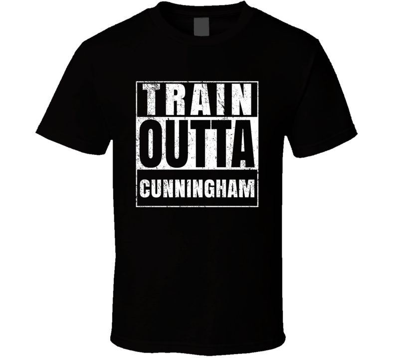 Train Outta Cunningham Kansas City Straight Outta Parody Crossfit Boxing MMA T Shirt