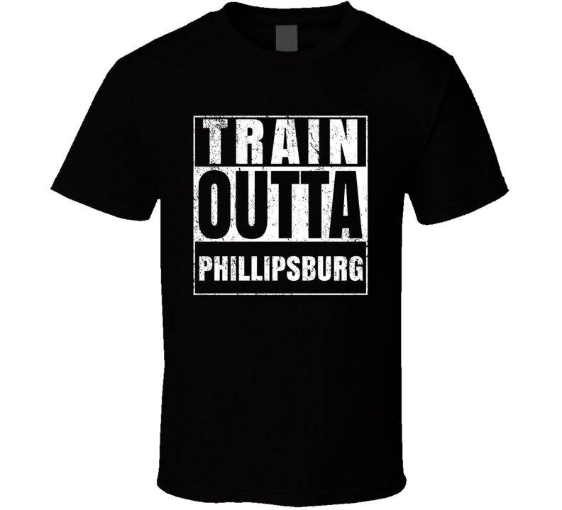 Train Outta Phillipsburg Kansas City Straight Outta Parody Crossfit Boxing MMA T Shirt