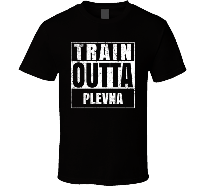 Train Outta Plevna Kansas City Straight Outta Parody Crossfit Boxing MMA T Shirt