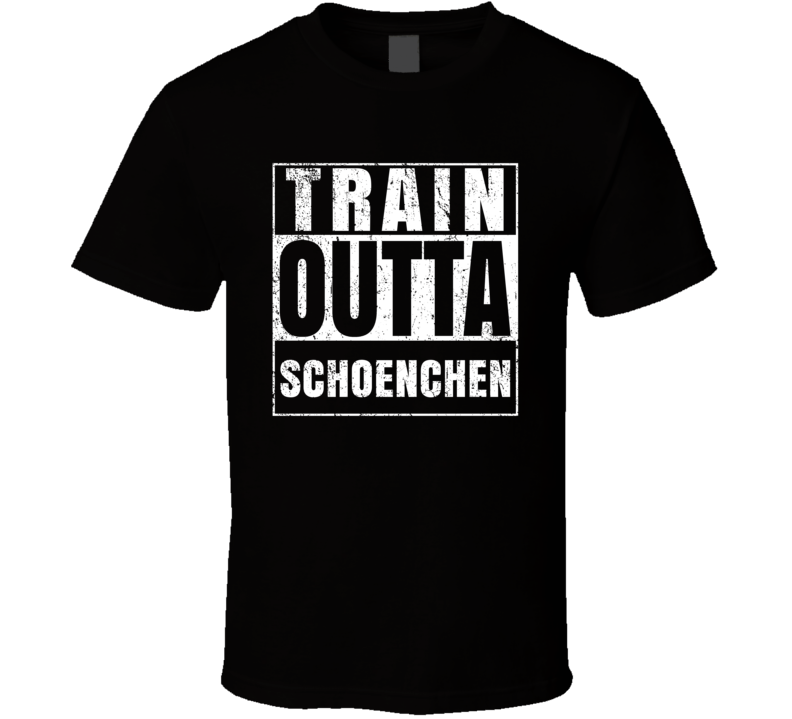 Train Outta Schoenchen Kansas City Straight Outta Parody Crossfit Boxing MMA T Shirt