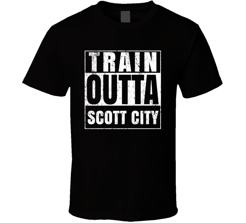 Train Outta Scott City Kansas City Straight Outta Parody Crossfit Boxing MMA T Shirt