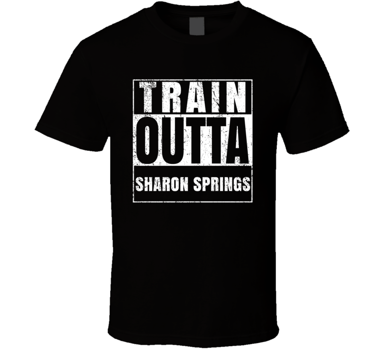 Train Outta Sharon Springs Kansas City Straight Outta Parody Crossfit Boxing MMA T Shirt