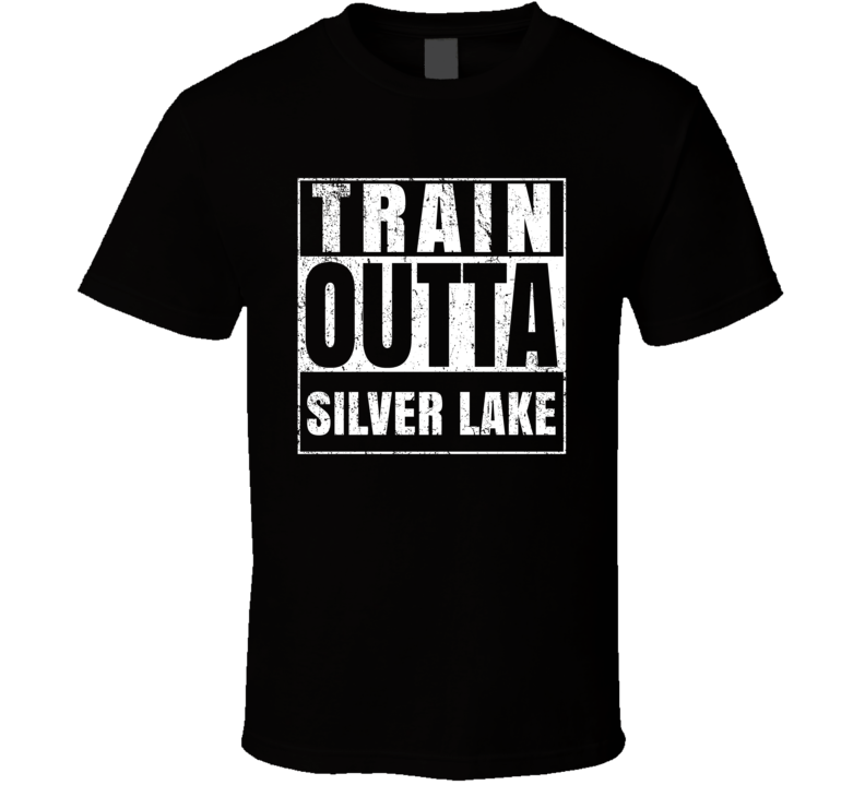 Train Outta Silver Lake Kansas City Straight Outta Parody Crossfit Boxing MMA T Shirt