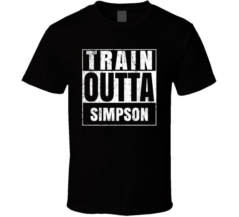 Train Outta Simpson Kansas City Straight Outta Parody Crossfit Boxing MMA T Shirt