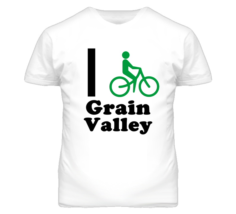 Grain Valley Missouri I Bike Green T Shirt