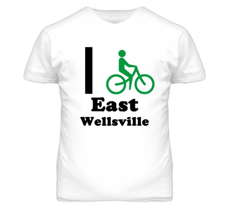 East Wellsville Kansas I Bike Green T Shirt