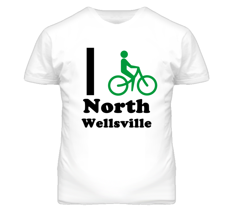 North Wellsville Kansas I Bike Green T Shirt