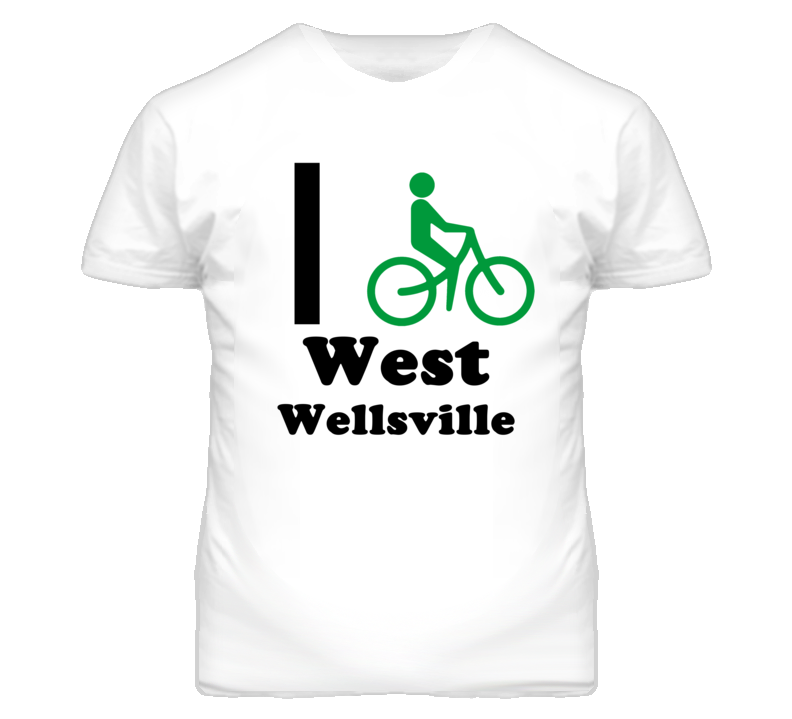 West Wellsville Kansas I Bike Green T Shirt