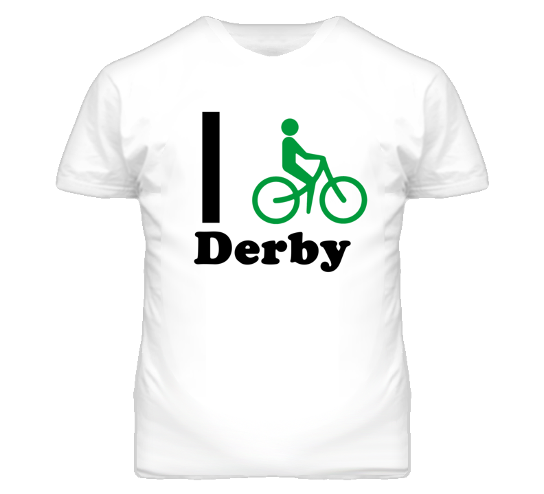 Derby Kansas I Bike Green T Shirt