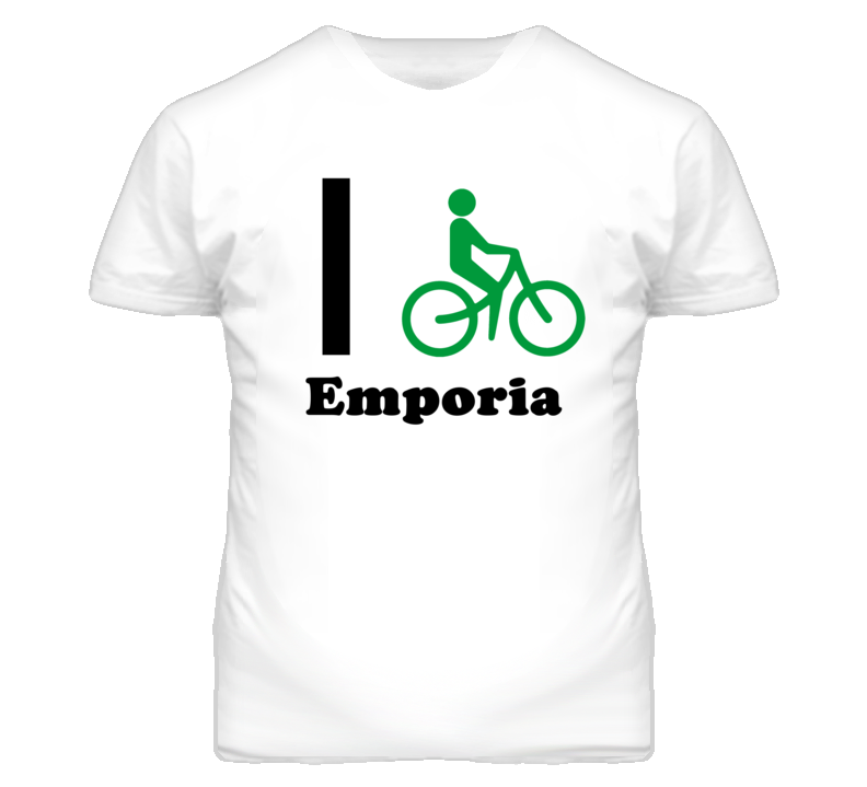 Emporia Kansas I Bike Green T Shirt Emporia Kansas I Bike Green T Shirt