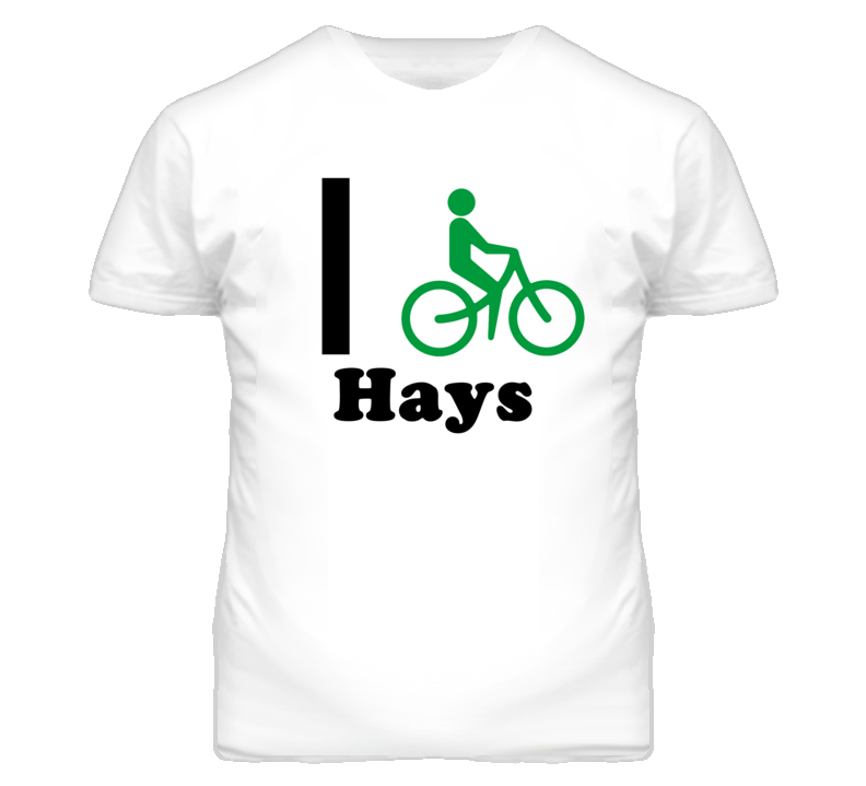 Hays Kansas I Bike Green T Shirt