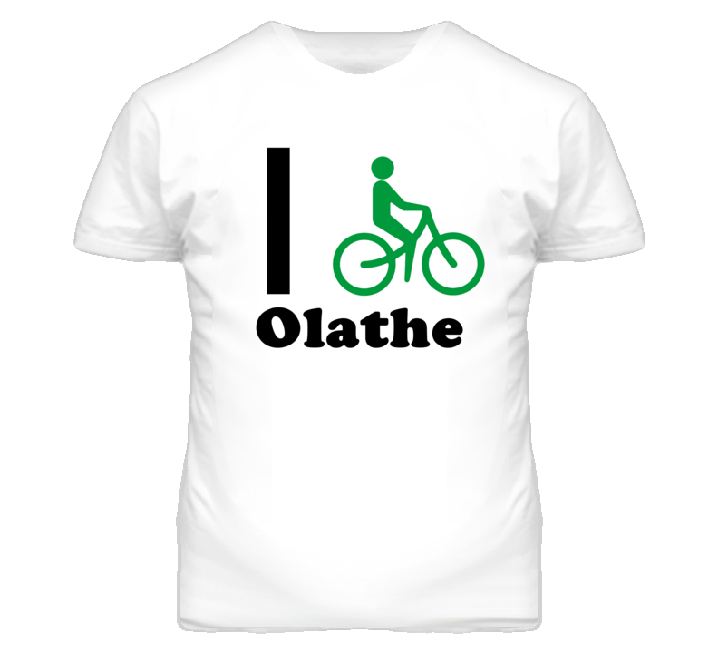 Olathe Kansas I Bike Green T Shirt